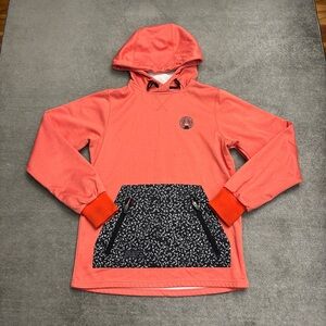 Saga Outerwear Ski Snowboard Hoodie Pullover Orange Black Men’s